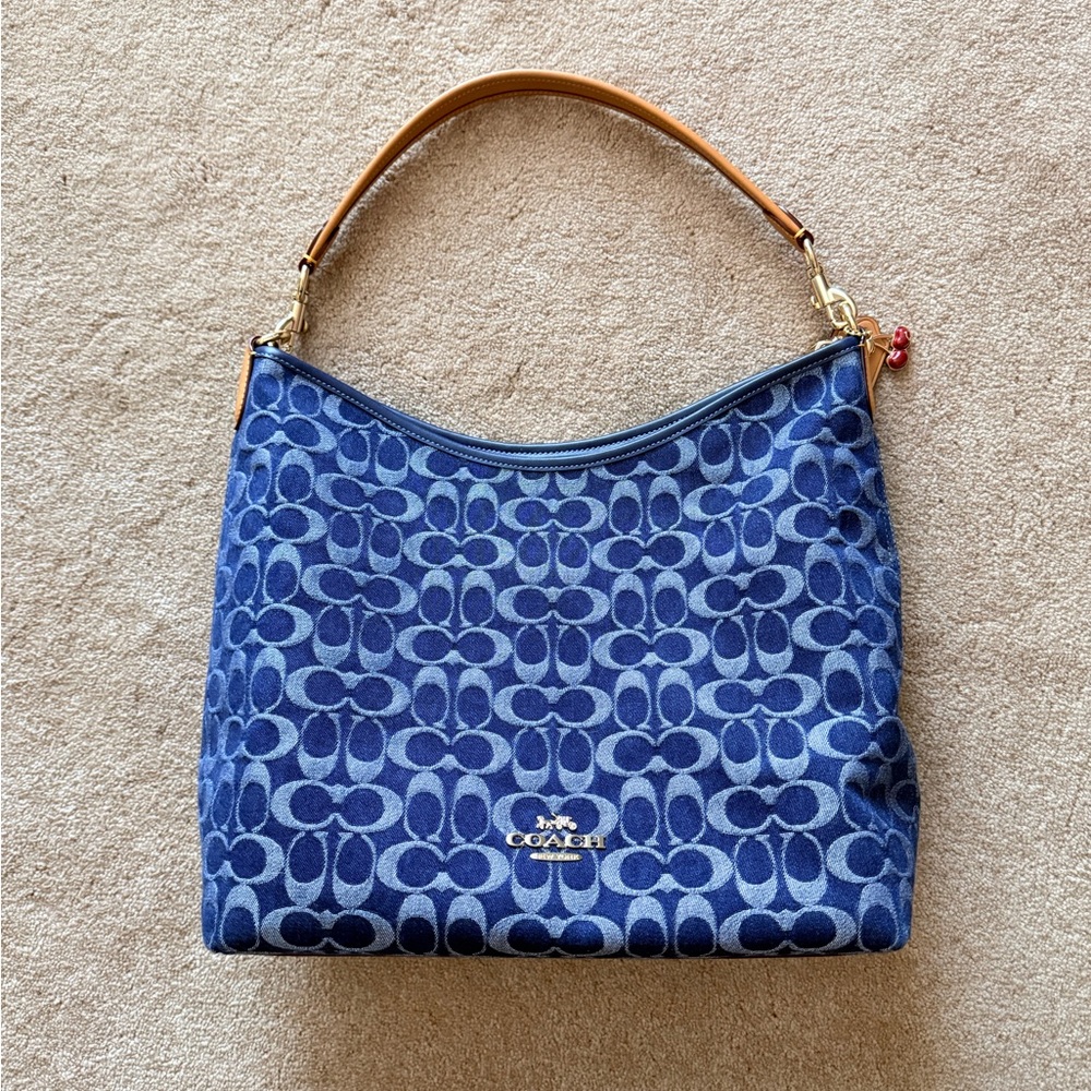 Coach large laurel in denim